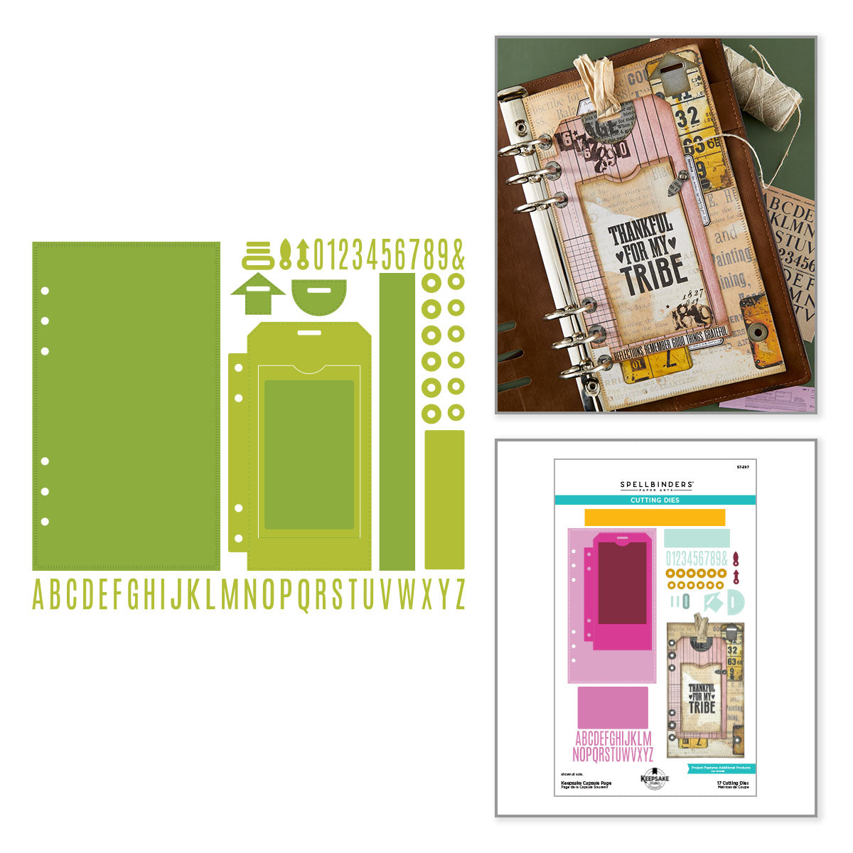 Spellbinders Keepsake Capsule Page Etched Dies by Esther Glas - S7-297