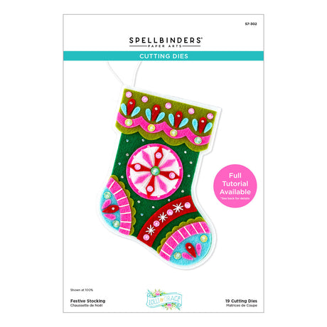 Spellbinders Festive Stocking Etched Dies by Lolli & Grace