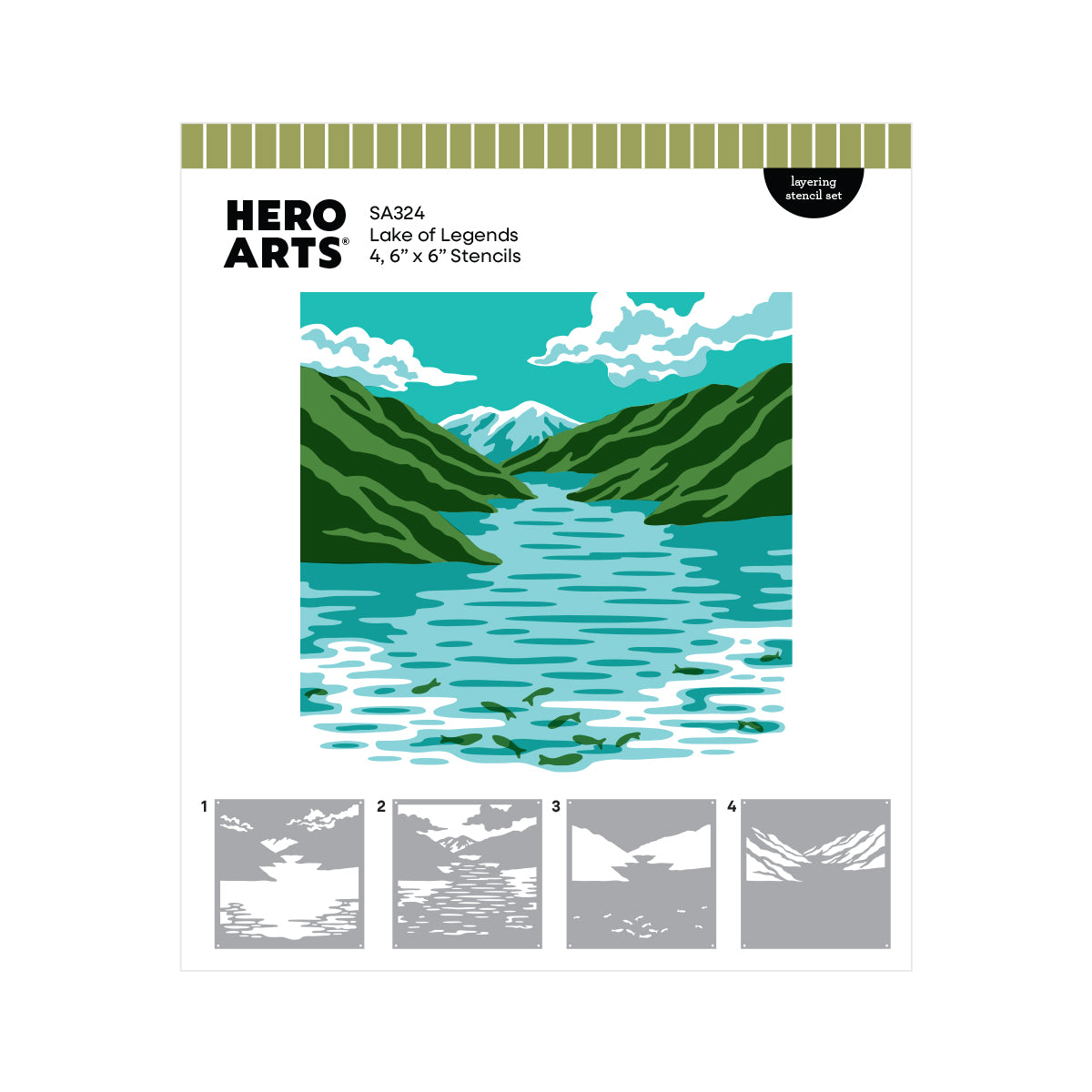 Hero Arts Lake of Legends Stencil Set