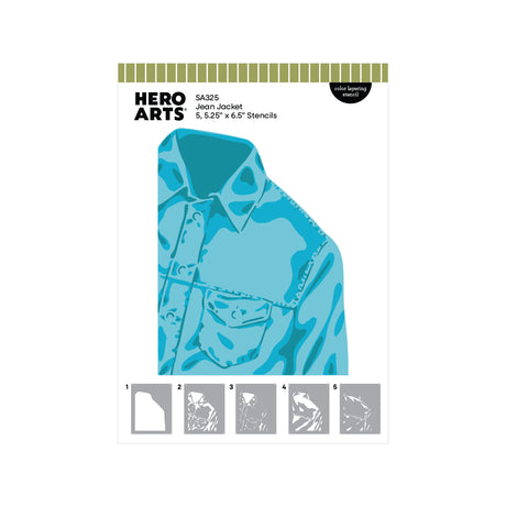 Hero Arts Hero Arts Jean Jacket Layering Stencil Set