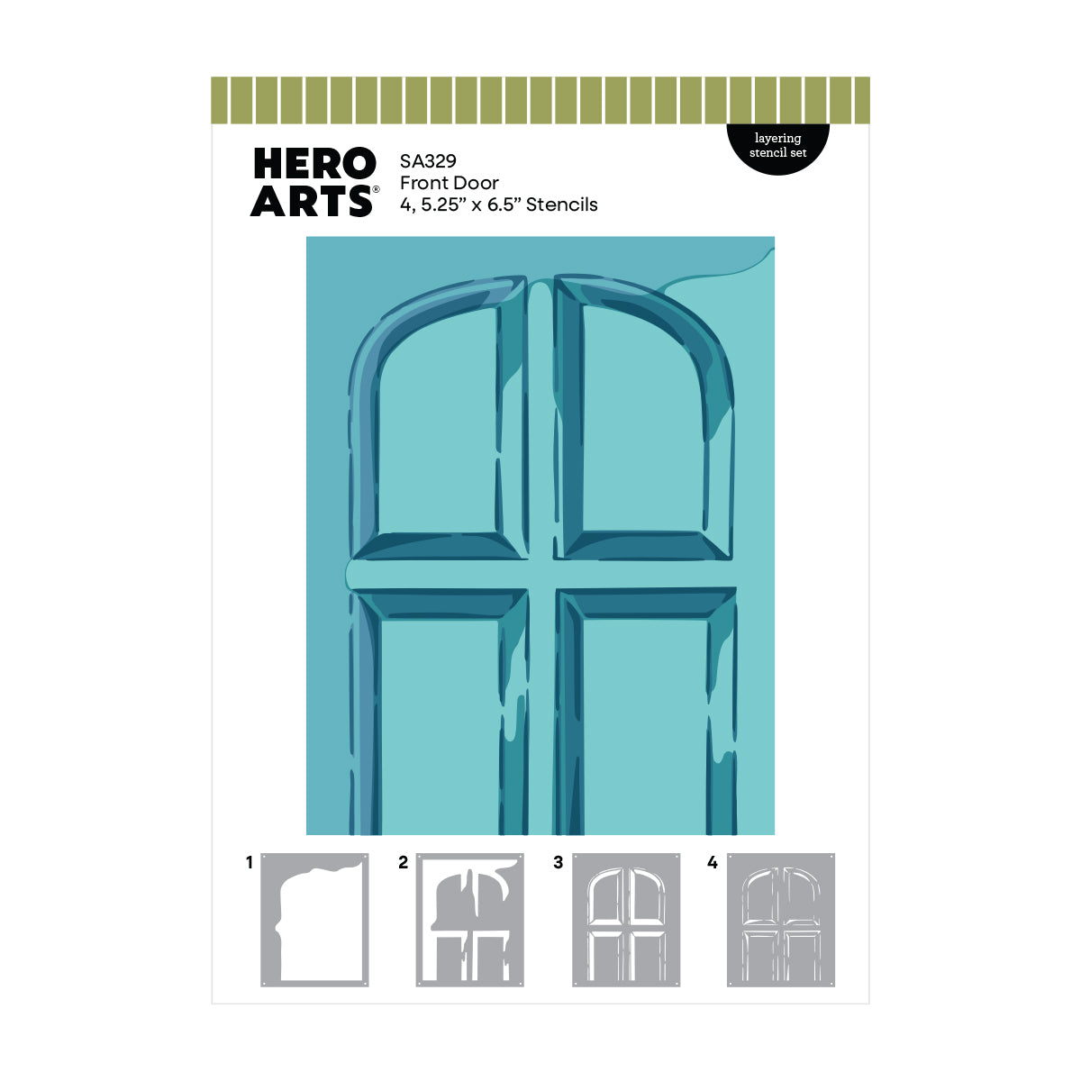 Hero Arts Front Door Layering Stencil Set