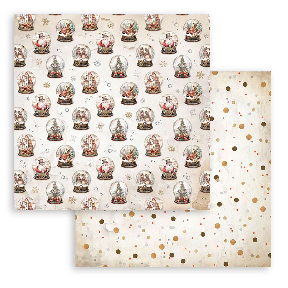 Stamperia Scrapbooking Pad 10 sheets cm 30,5x30,5 (12"x12") Maxi Background selection - Gear up for Christmas SBBL157