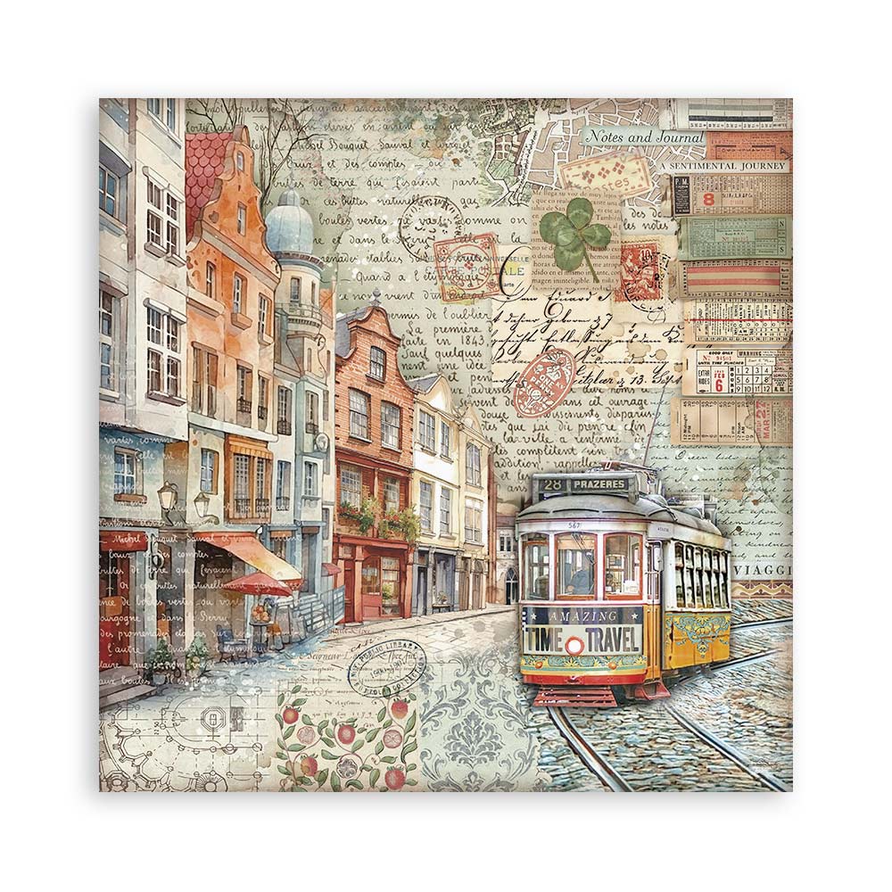 Stamperia Art of Travelling 12x12 Inch Paper Pack (SBBL164)