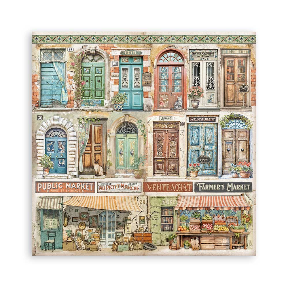 Stamperia Art of Travelling 12x12 Inch Paper Pack (SBBL164)
