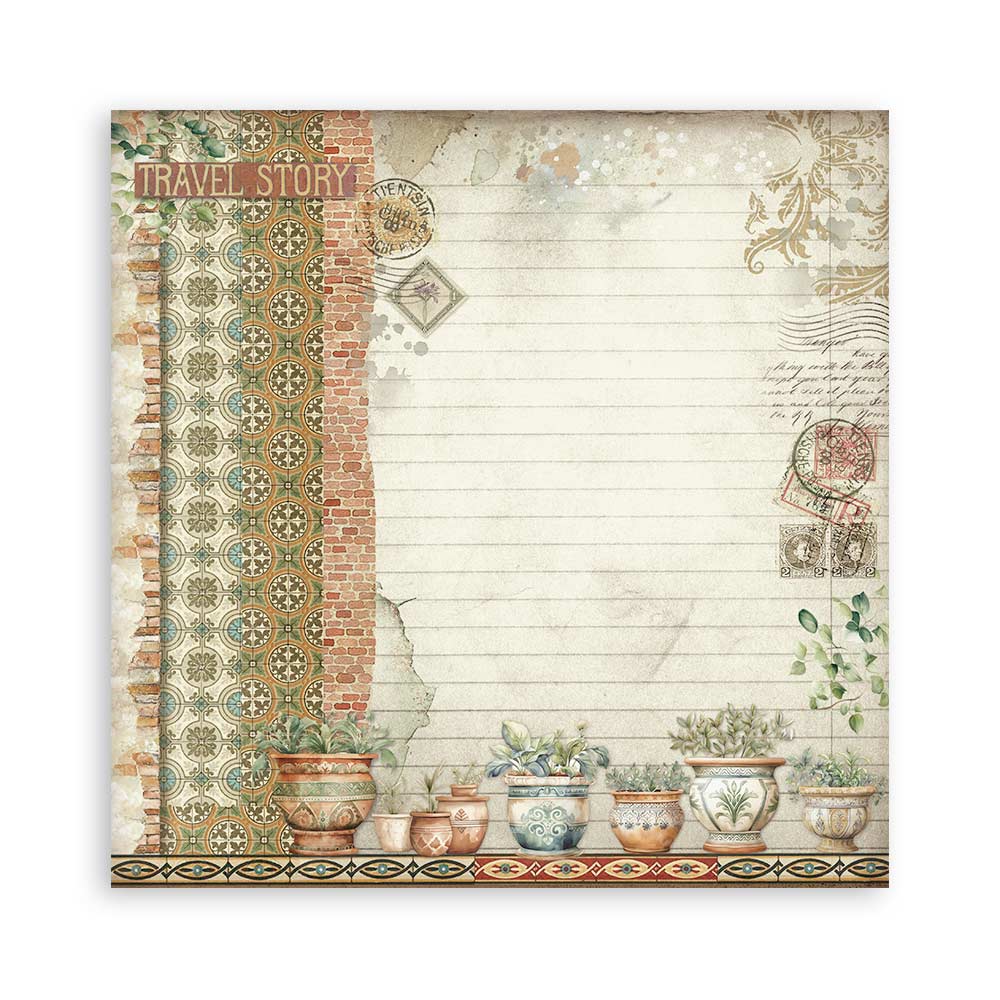 Stamperia Art of Travelling 12x12 Inch Paper Pack (SBBL164)