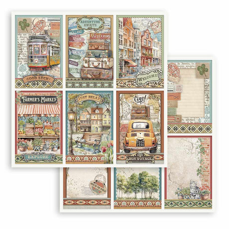 Stamperia Art of Travelling 12x12 Inch Paper Pack (SBBL164)