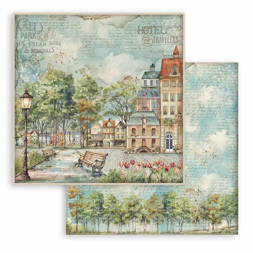 Stamperia Art of Travelling 12x12 Inch Paper Pack (SBBL164)