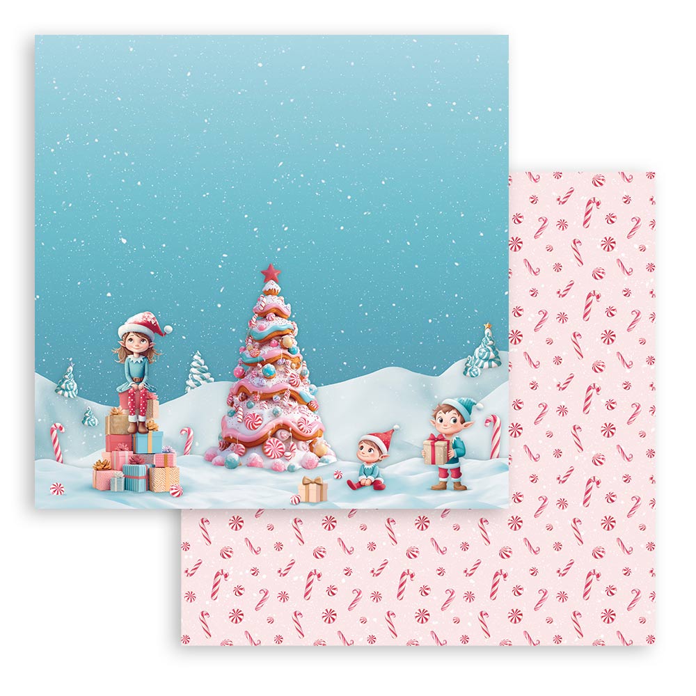 Stamperia Candy Christmas 8x8 Inch Paper Pack (SBBS129)