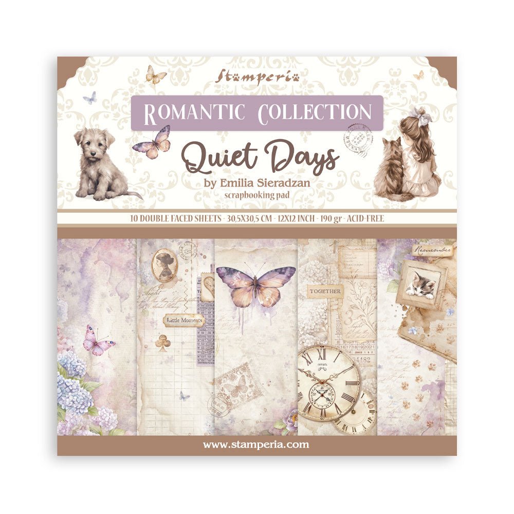 Stamperia Quiet Days 12x12 Paper Pack (SBBL178)