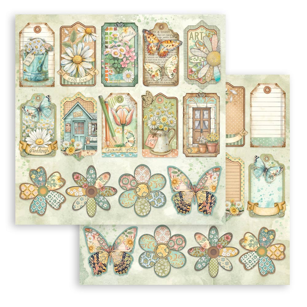 Stamperia Daisy Art 12x12 Inch Paper Pack (SBBL182)