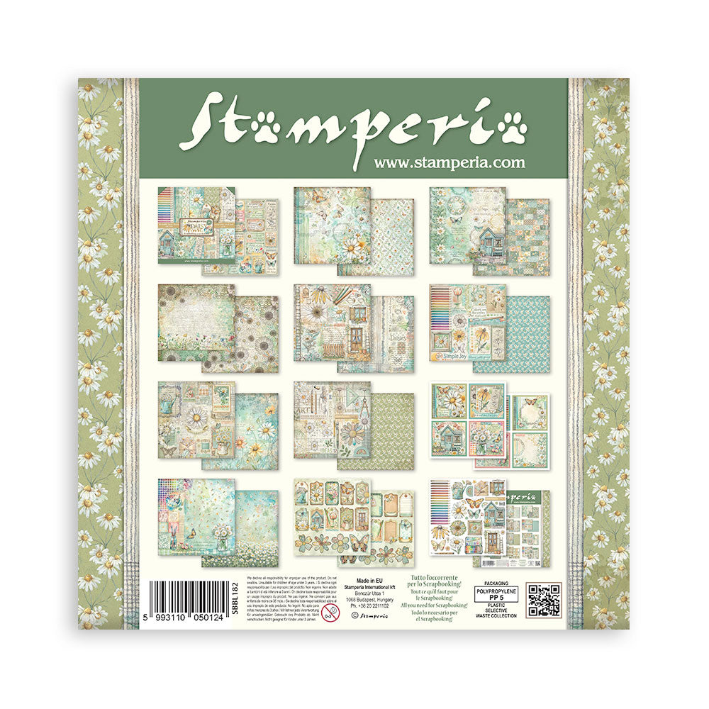 Stamperia Daisy Art 12x12 Inch Paper Pack (SBBL182)