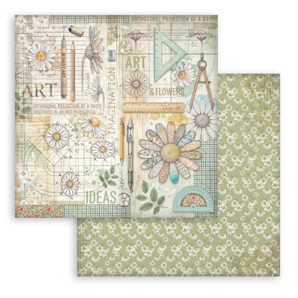 Stamperia Daisy Art 12x12 Inch Paper Pack (SBBL182)
