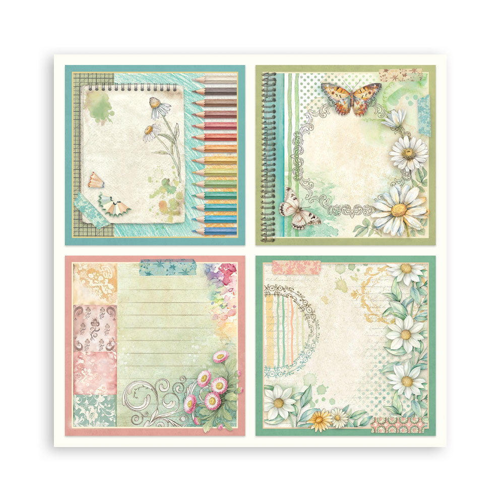 Stamperia Daisy Art 12x12 Inch Paper Pack (SBBL182)