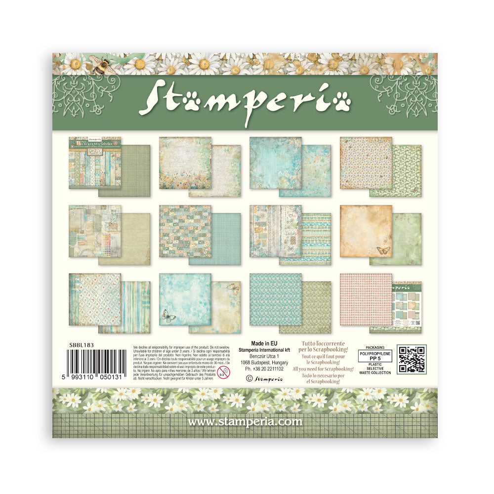 Stamperia Daisy Art 12x12 Inch Paper Pack Maxi Background Selection (SBBL183)