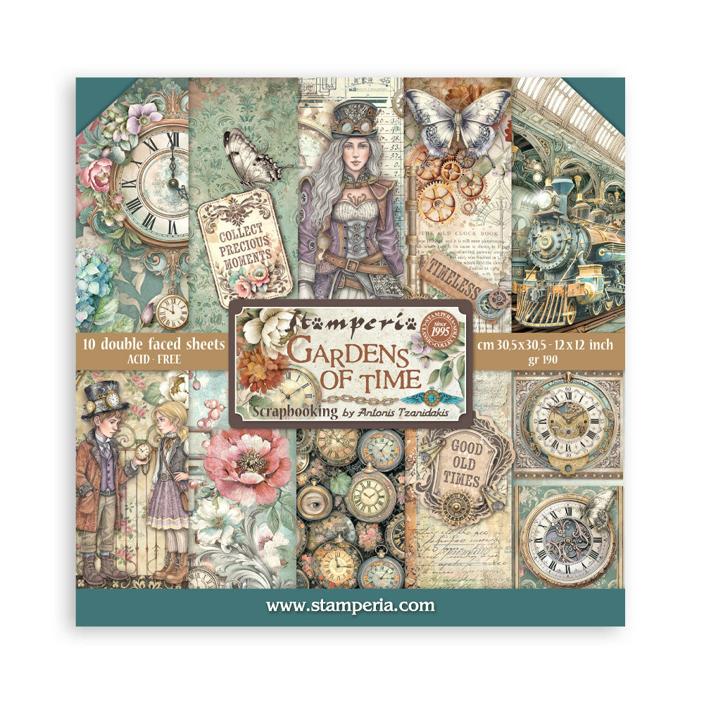 Stamperia Gardens of Time 12x12 Paper Pack (SBBL185)