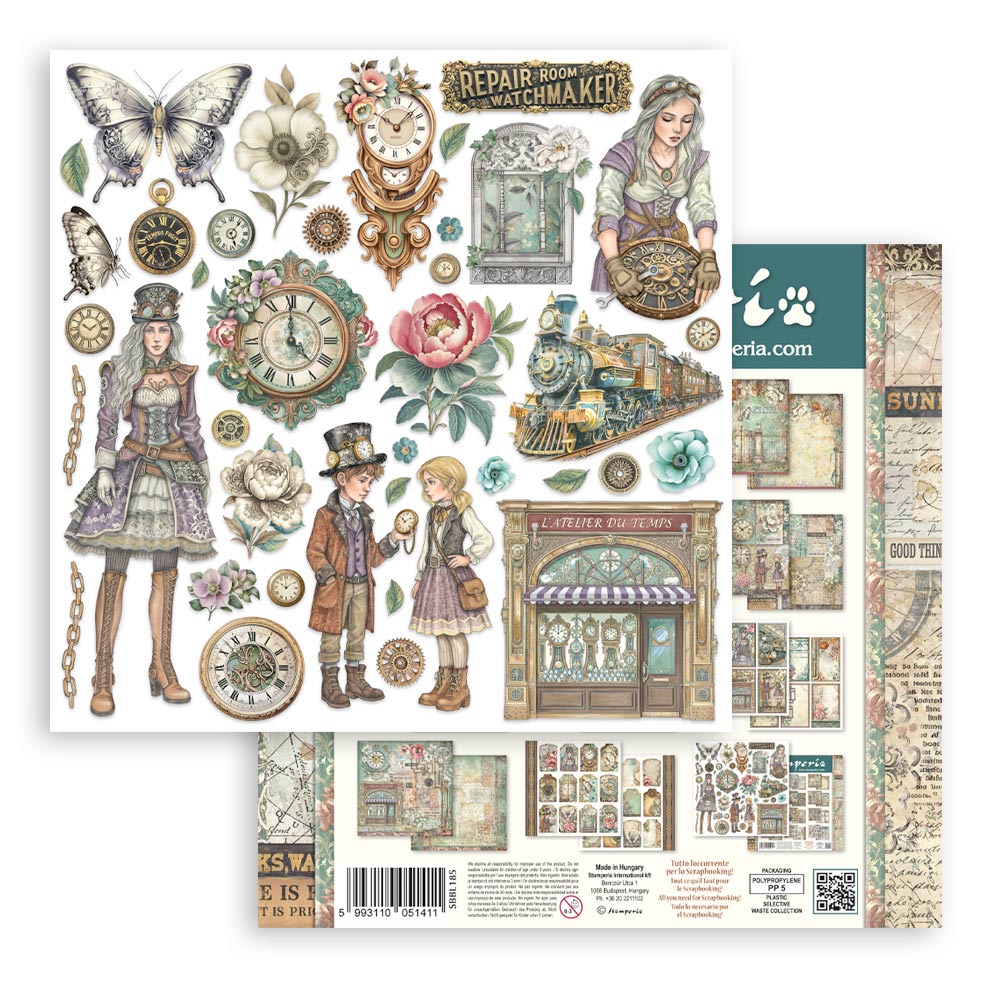 Stamperia Gardens of Time 12x12 Paper Pack (SBBL185)
