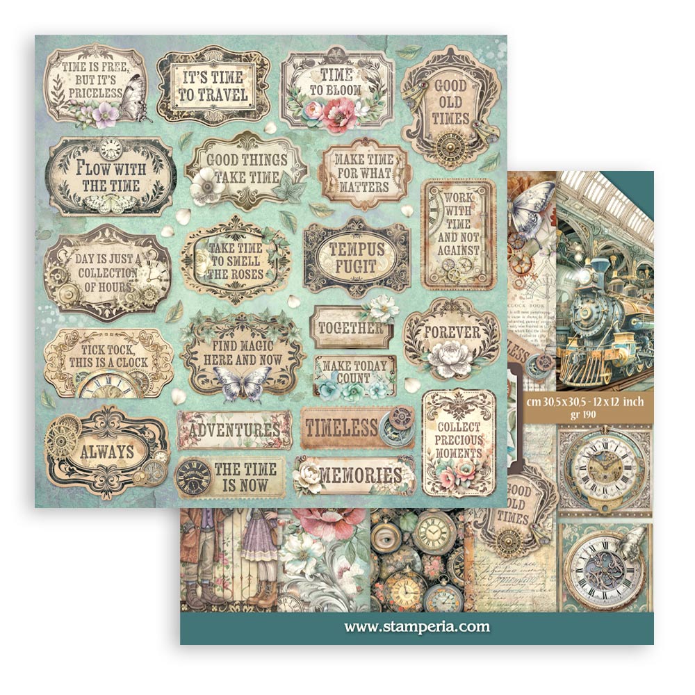 Stamperia Gardens of Time 12x12 Paper Pack (SBBL185)