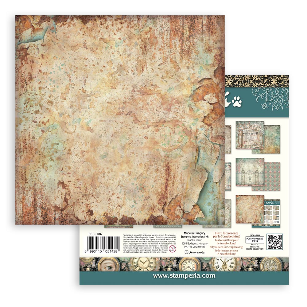 Stamperia Gardens of Time 12x12 Maxi Background (SBBL186)