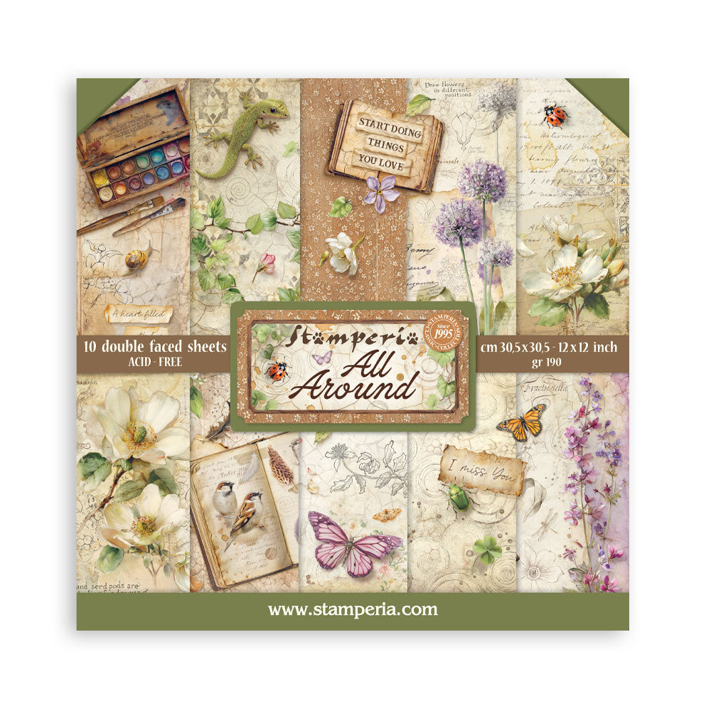 Stamperia All Around 12x12 Inch Paper Pack (SBBL187)