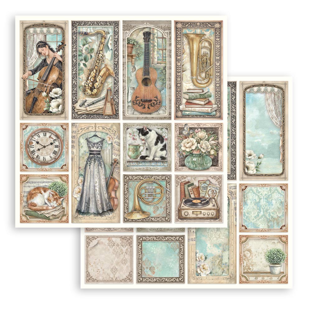 Stamperia Symphony 12x12 Inch Paper Pack by Sara Alcobendas (SBBL188)