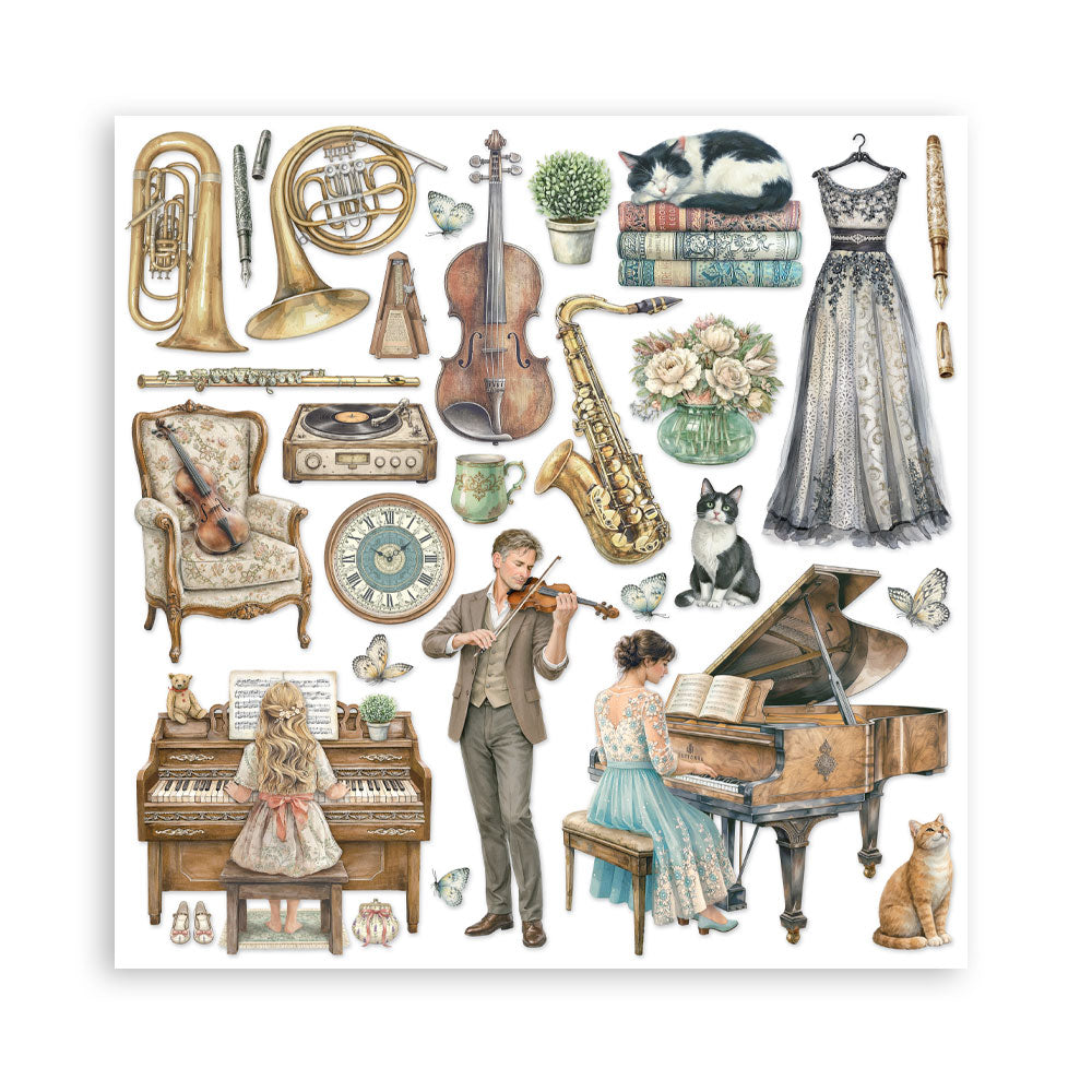 Stamperia Symphony 12x12 Inch Paper Pack by Sara Alcobendas (SBBL188)