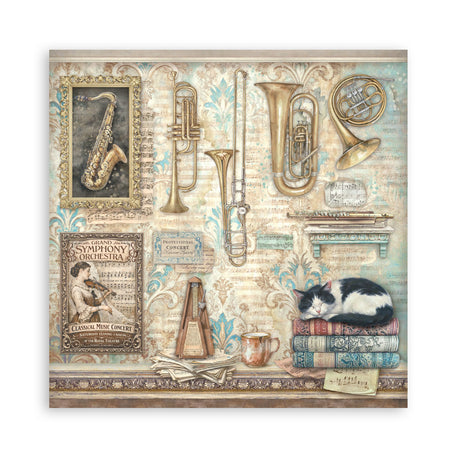 Stamperia Symphony 12x12 Inch Paper Pack by Sara Alcobendas (SBBL188)