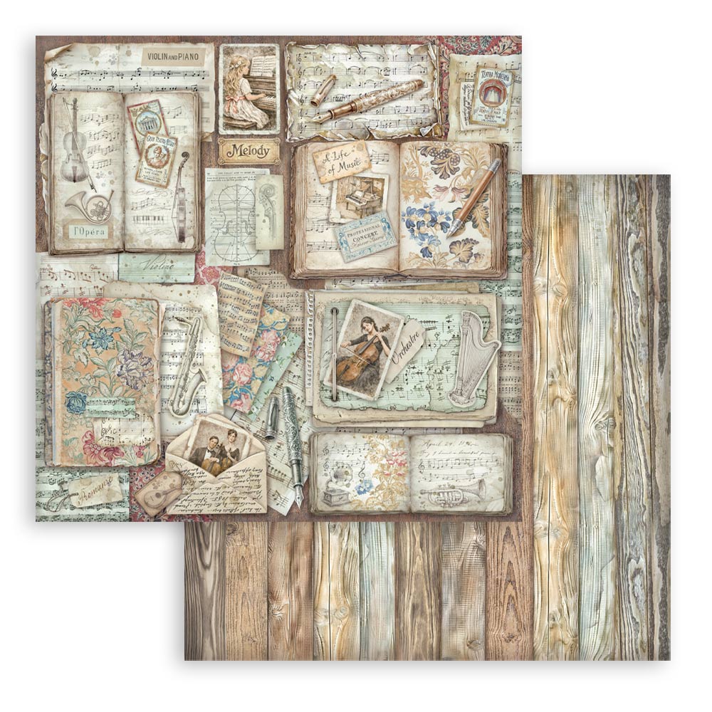 Stamperia Symphony 12x12 Inch Paper Pack by Sara Alcobendas (SBBL188)