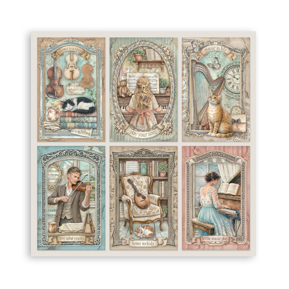Stamperia Symphony 12x12 Inch Paper Pack by Sara Alcobendas (SBBL188)