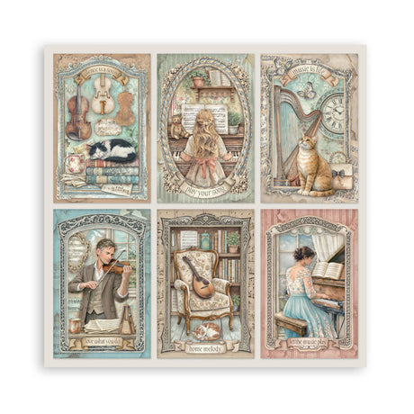 Stamperia Symphony 12x12 Inch Paper Pack by Sara Alcobendas (SBBL188)
