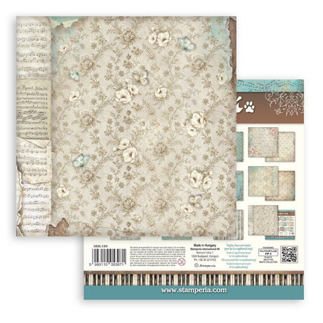 Stamperia Symphony 12x12 Inch Paper Pack Maxi Background Selection by Sara Alcobendas (SBBL189)