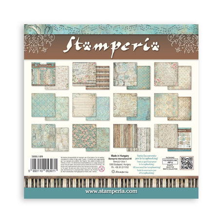 Stamperia Symphony 12x12 Inch Paper Pack Maxi Background Selection by Sara Alcobendas (SBBL189)