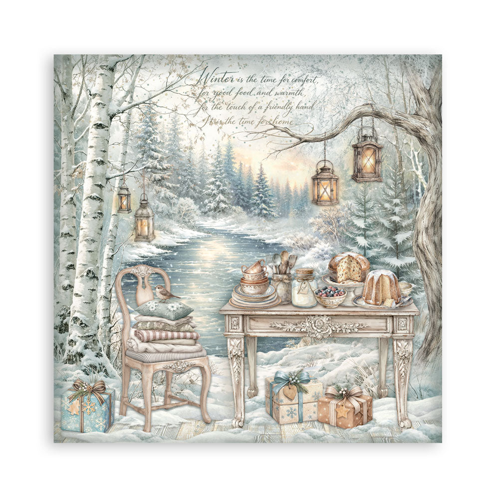 Stamperia White Christmas 12 x 12 Inch Paper Pack by Cristina Radovan - SBBL190