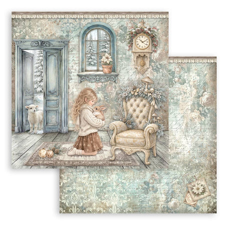 Stamperia White Christmas 12 x 12 Inch Paper Pack by Cristina Radovan - SBBL190