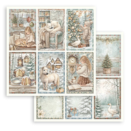 Stamperia White Christmas 12 x 12 Inch Paper Pack by Cristina Radovan - SBBL190