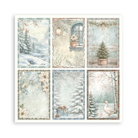 Stamperia White Christmas 12 x 12 Inch Paper Pack by Cristina Radovan - SBBL190