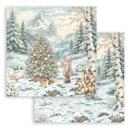 Stamperia White Christmas 12 x 12 Inch Paper Pack by Cristina Radovan - SBBL190