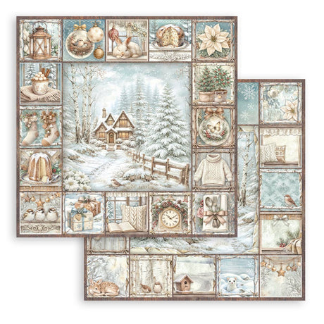 Stamperia White Christmas 12 x 12 Inch Paper Pack by Cristina Radovan - SBBL190