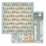 Stamperia White Christmas 12 x 12 Inch Maxi Background Paper Pack by Cristina Radovan - SBBL191