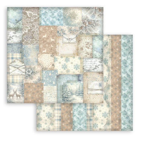 Stamperia White Christmas 12 x 12 Inch Maxi Background Paper Pack by Cristina Radovan - SBBL191