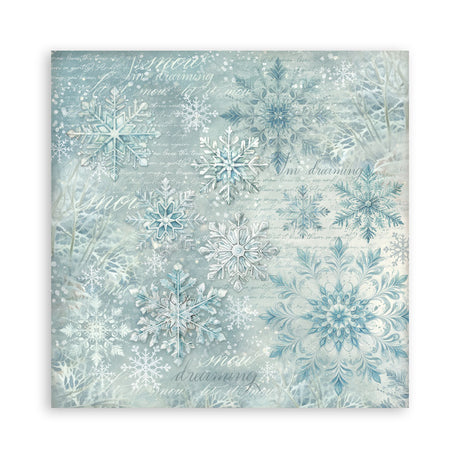 Stamperia White Christmas 12 x 12 Inch Maxi Background Paper Pack by Cristina Radovan - SBBL191