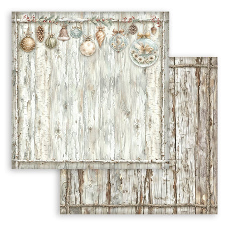 Stamperia White Christmas 12 x 12 Inch Maxi Background Paper Pack by Cristina Radovan - SBBL191