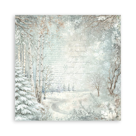 Stamperia White Christmas 12 x 12 Inch Maxi Background Paper Pack by Cristina Radovan - SBBL191
