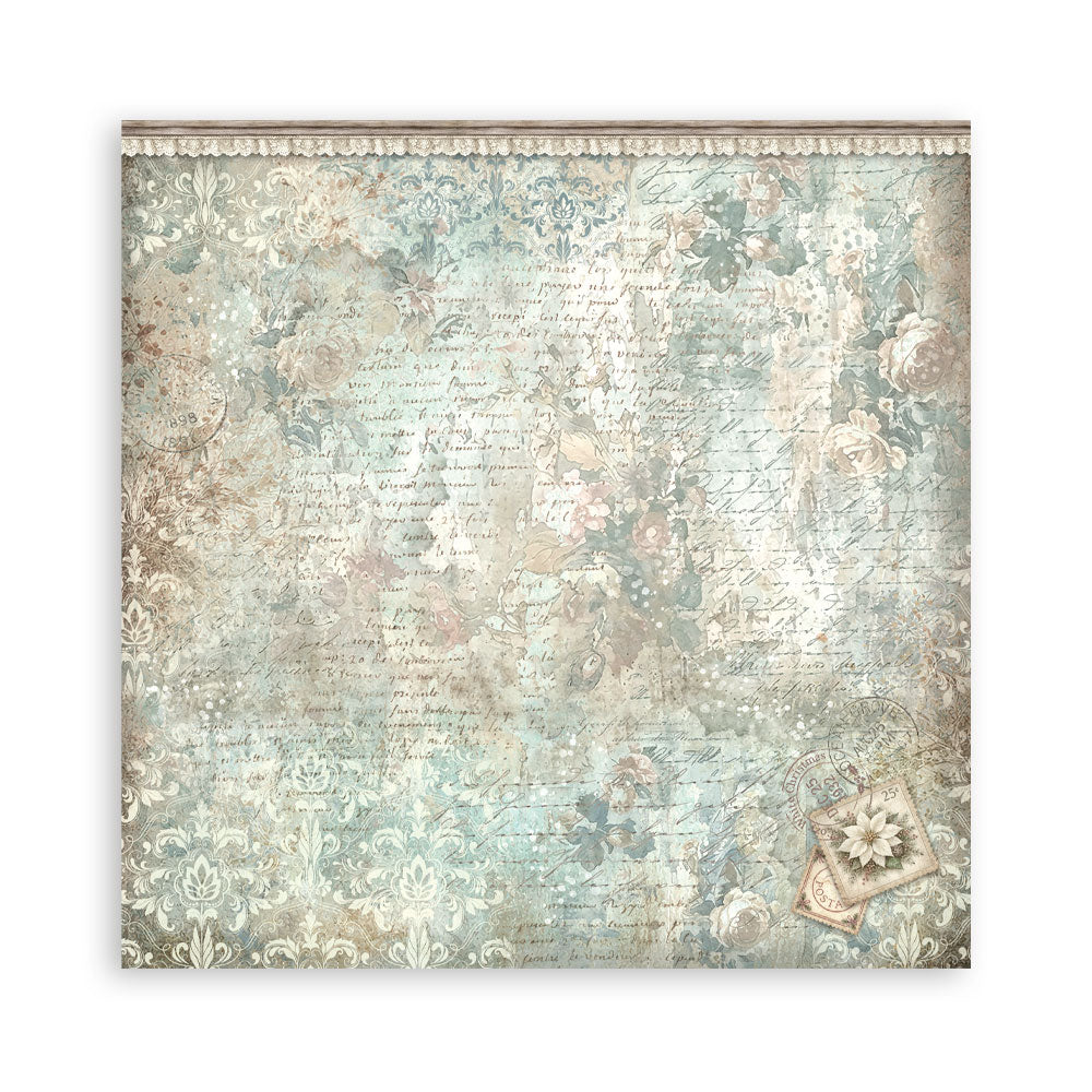 Stamperia White Christmas 12 x 12 Inch Maxi Background Paper Pack by Cristina Radovan - SBBL191