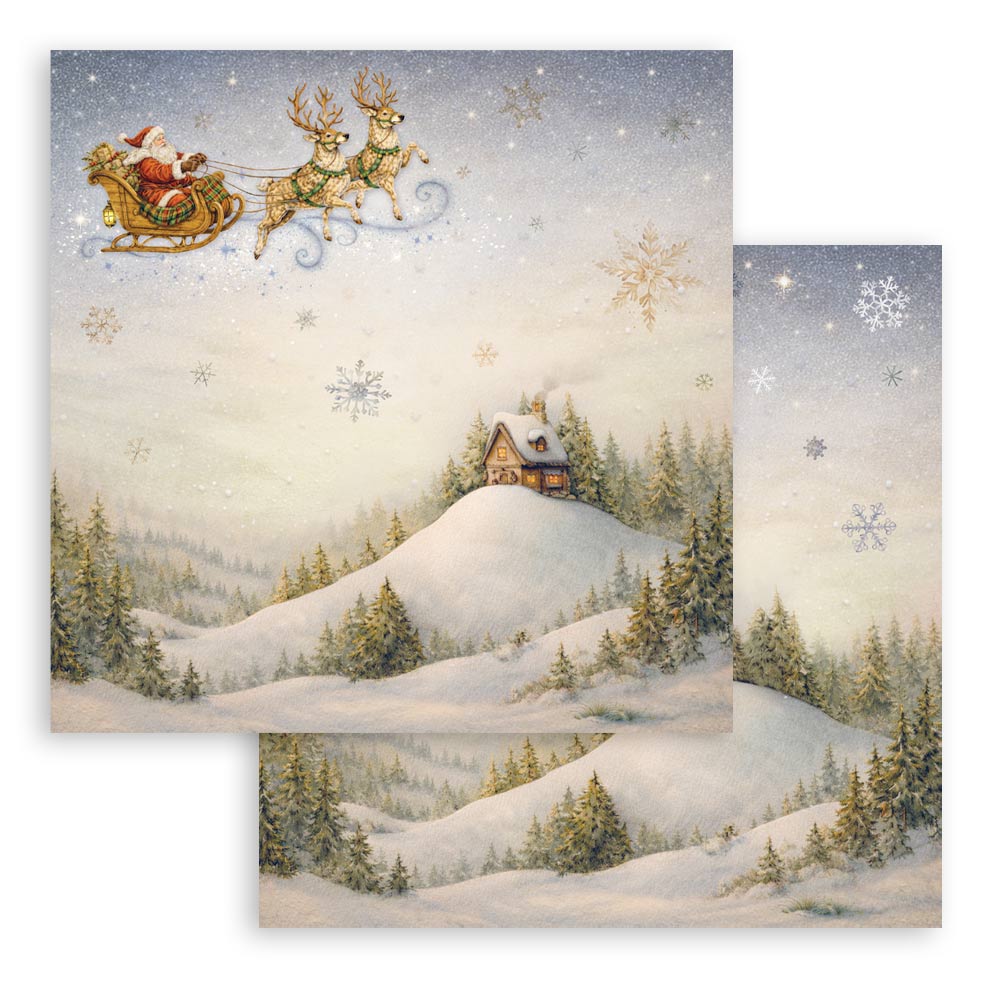 Stamperia Silent Night 12 x 12 Inch Paper Pack - SBBL192