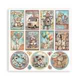 Stamperia Furry Friends 2 12x12 Inch Paper Pack by Antonis Tzanidakis - SBBL194