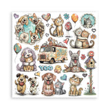 Stamperia Furry Friends 2 12x12 Inch Paper Pack by Antonis Tzanidakis - SBBL194