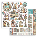 Stamperia Furry Friends 2 12x12 Inch Paper Pack by Antonis Tzanidakis - SBBL194