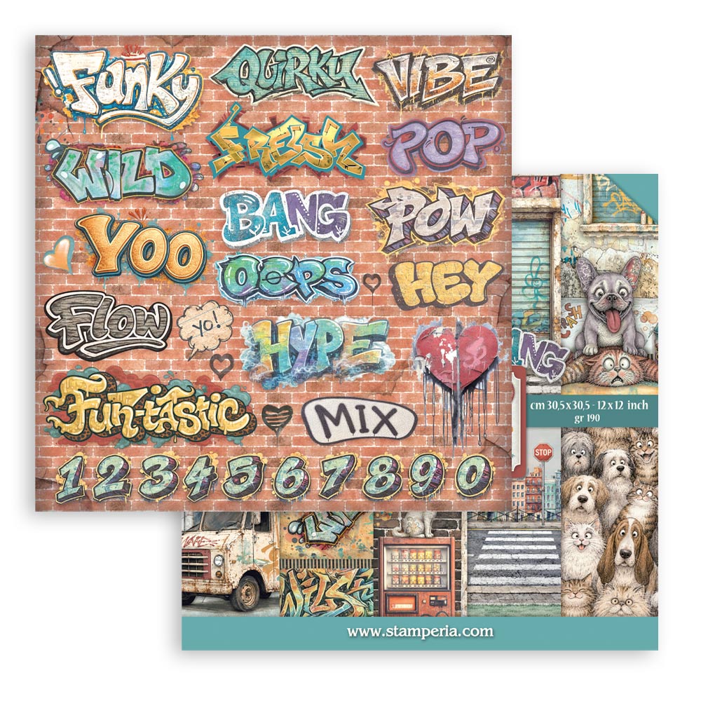Stamperia Furry Friends 2 12x12 Inch Paper Pack by Antonis Tzanidakis - SBBL194