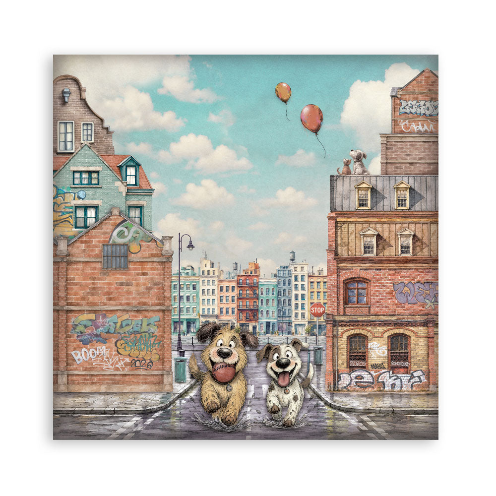 Stamperia Furry Friends 2 12x12 Inch Paper Pack by Antonis Tzanidakis - SBBL194