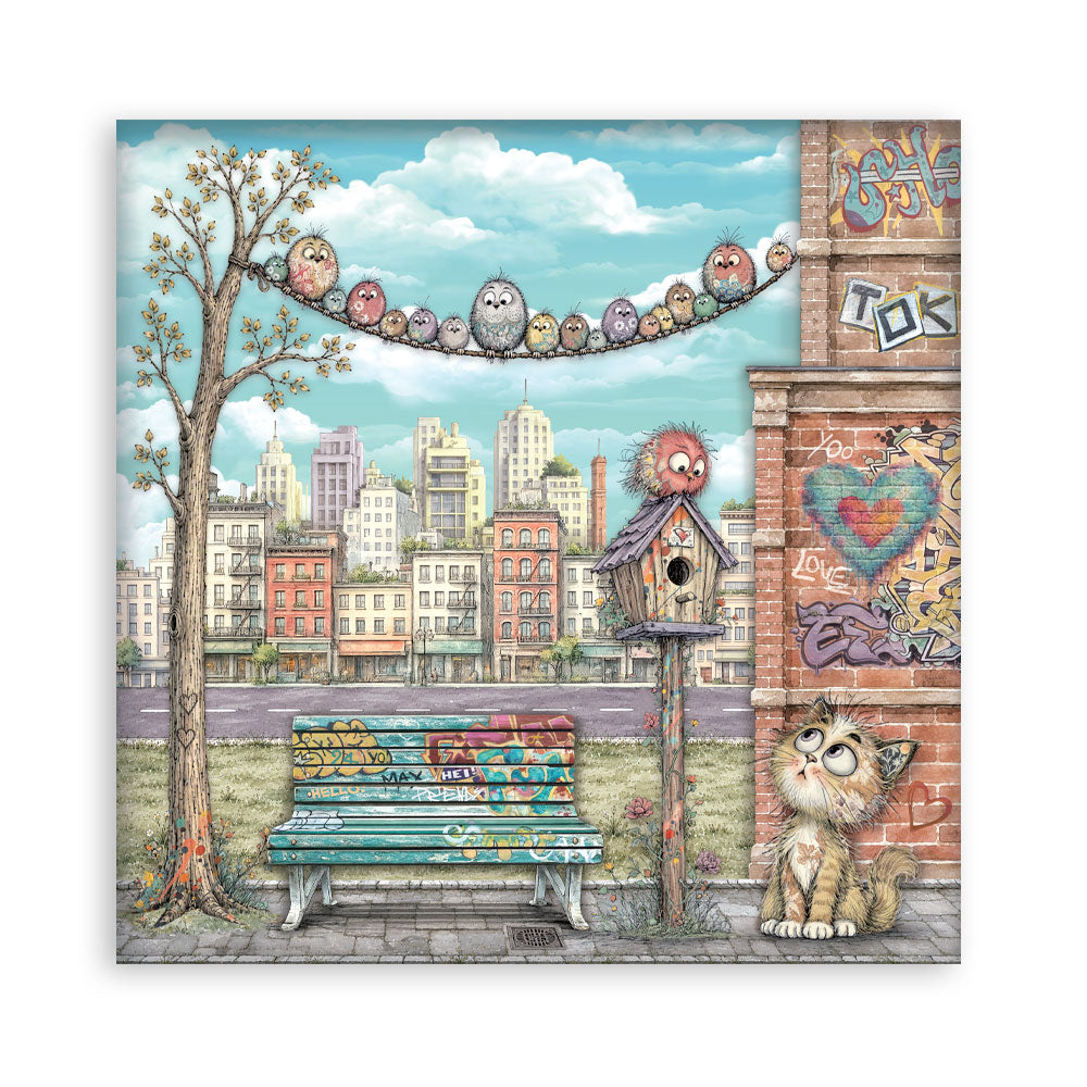 Stamperia Furry Friends 2 12x12 Inch Paper Pack by Antonis Tzanidakis - SBBL194